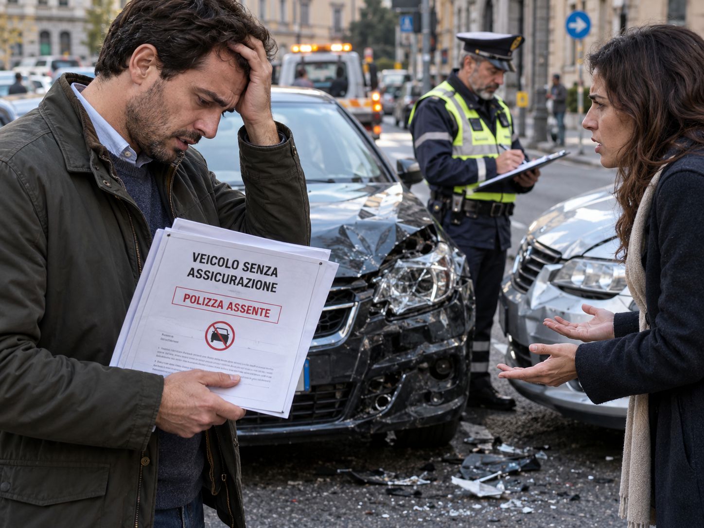 Incidente con veicolo senza assicurazione
